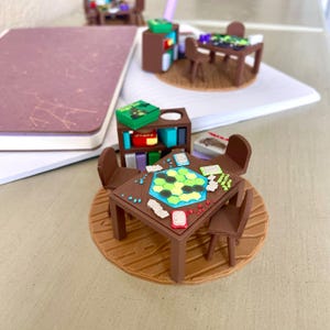 Porta-lápis com tema de sala de jogos impresso em 3D