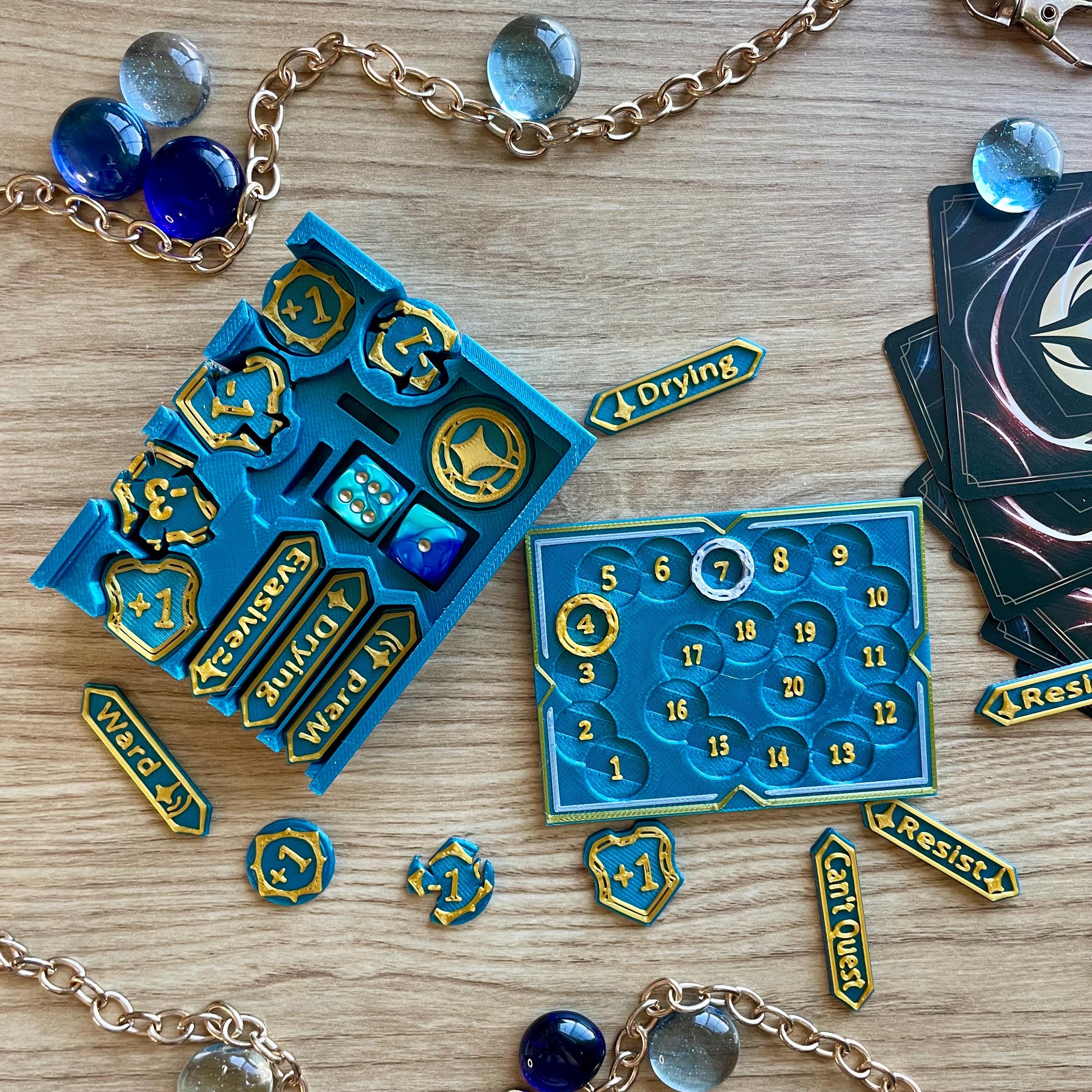 ロルカーナ風トークンボックス、トークン、およびロアカウンター