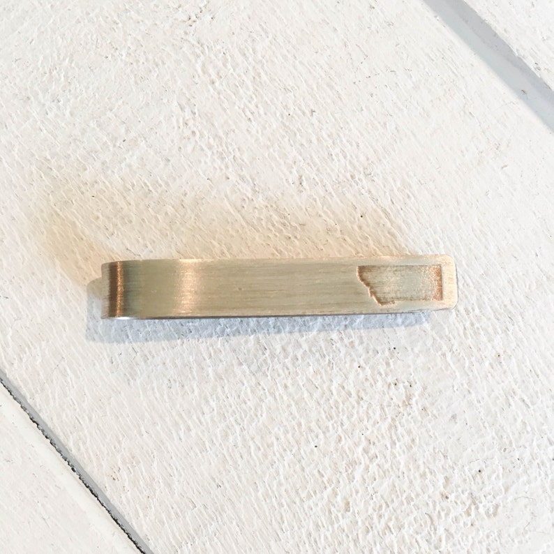 Tie Clip Our jewelry makes for a unique and personalized gift Each piece handcrafted in Bozeman,MT with an antique hammer