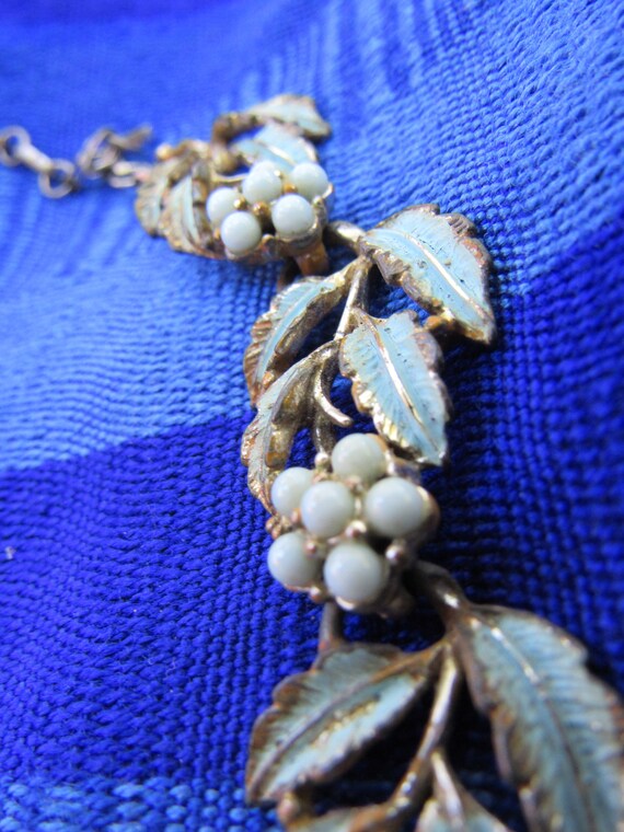 Beautiful Blue Vintage Necklace Collar or Choker … - image 6