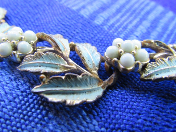 Beautiful Blue Vintage Necklace Collar or Choker … - image 2