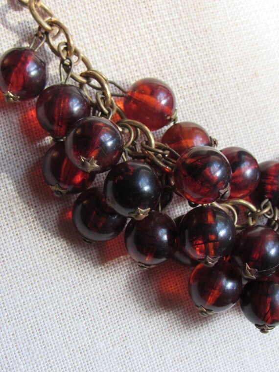 Vintage Bakelite/Catalin Bead Necklace - Root Beer