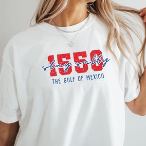 Golf von Mexiko Bleib salzig Komfort Farben Shirt, Golf Küste T-Shirt, Texas Alabama Florida Strand Rundhalsausschnitt, Mexiko-Liebhaber Geschenk, Strandurlaub Top