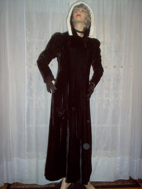 FREE Shipping-Gorgeous Vintage Womens 1930s Black