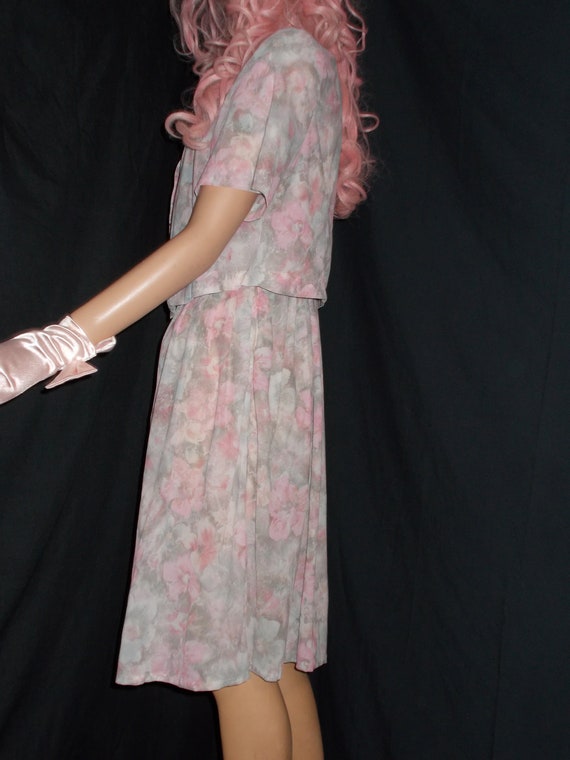 FREE Shipping-Vintage 1950s Womens Pink and Gray … - image 3