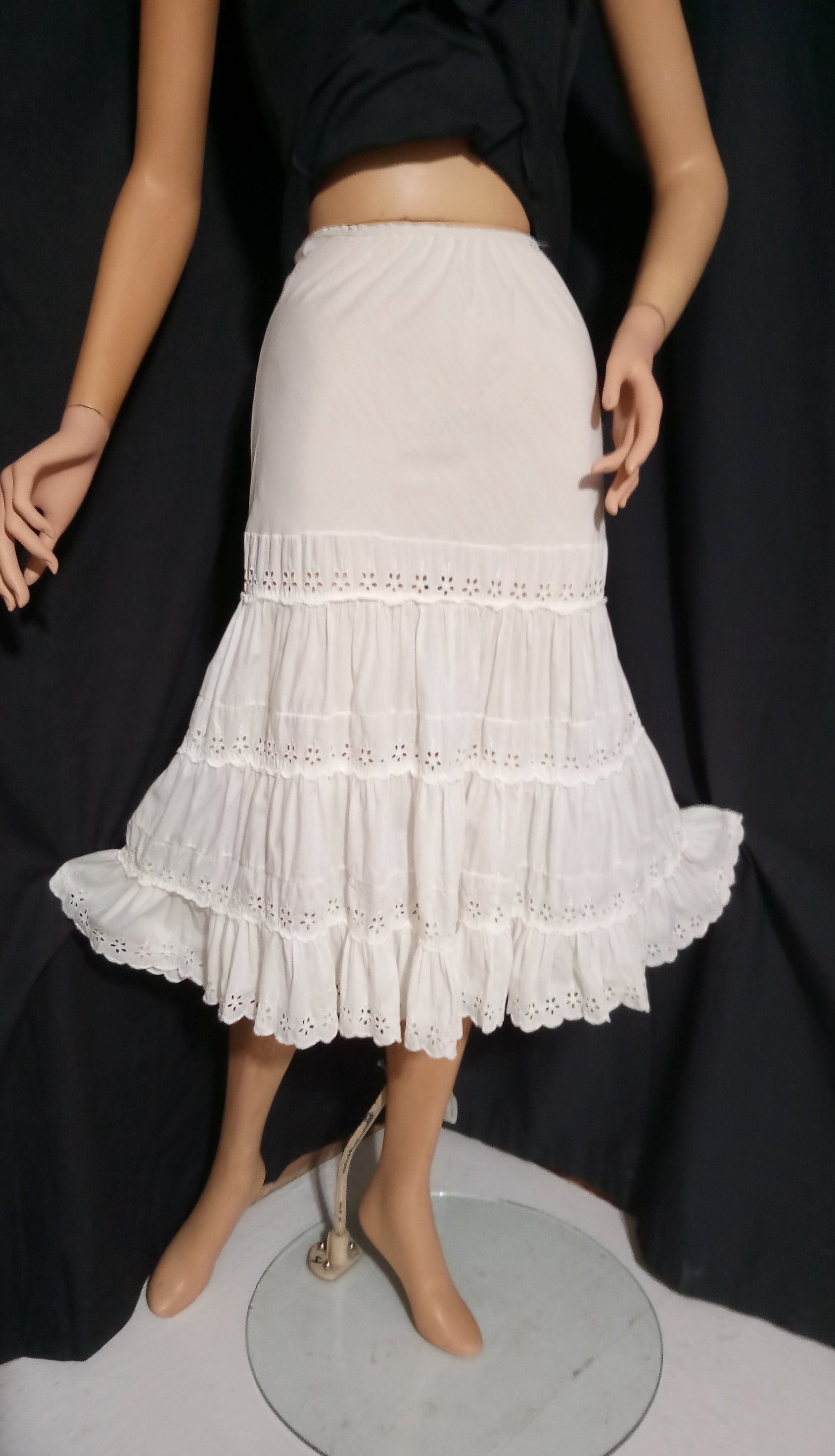 cute country dresses for women Coastal Dress Strapless Navy Blue Sequin Discover the Prairie Bustle colour: red-round-neck-a-line-skirt-midi-dress Size:L (US 4-6)