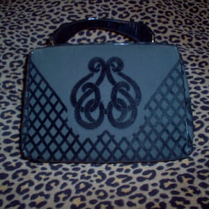 Bienen-Davis 1940s Navy Blue Suede Handbag with Gold Hardware – Palm Beach  Vintage