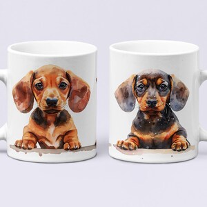 Dackel Welpen Becher, Geschenk für Tierliebhaber, Fell Baby Geschenk, Becher für Freund, Geschenk für Tierbesitzer