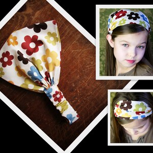 ADULT CHILDRENS Bandana Headband Pattern Fabric Headband Tutorial DIY Sewing Pattern Head Wrap Headcovering Hair Scarf Hair Wrap Women image 10