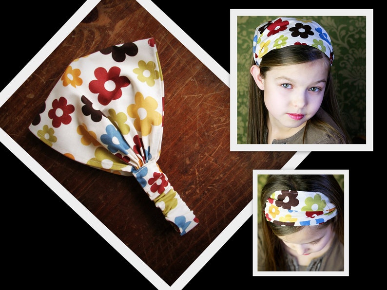 ADULT CHILDRENS Bandana Headband Pattern Fabric Headband Tutorial DIY Sewing Pattern Head Wrap Headcovering Hair Scarf Hair Wrap Women image 10