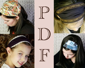 Headband Sewing Pattern, Wide Fabric Headband for Women, Head Band Sewing Pattern, Head Band Pattern, PDF Sewing Pattern, DIY Tutorial