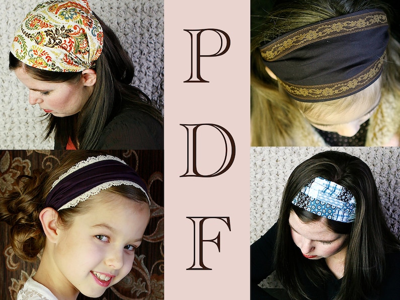 Headband Sewing Pattern, Wide Fabric Headband for Women, Head Band