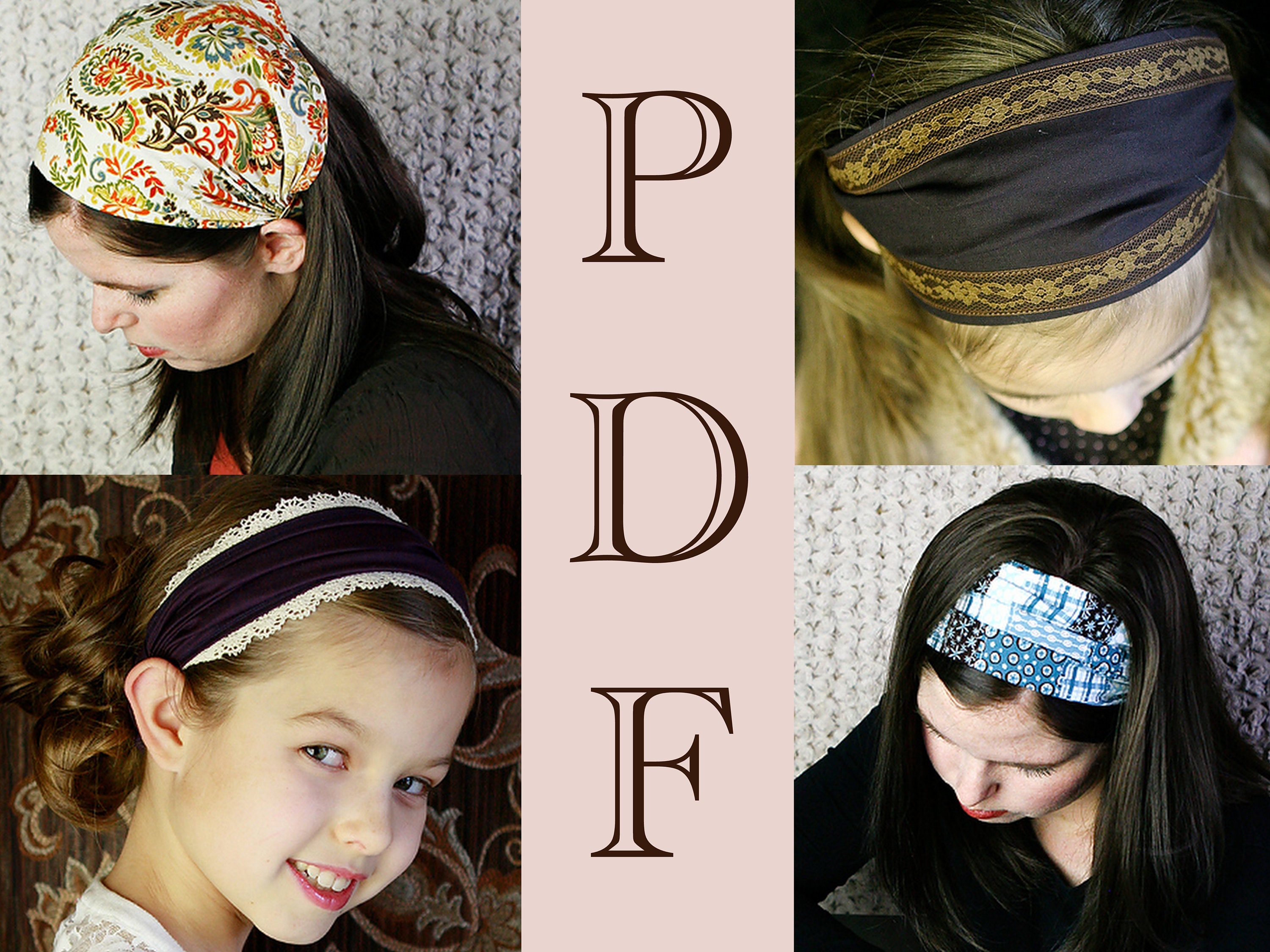 Headband Sewing Pattern Wide Fabric Headband for Women Head | Etsy