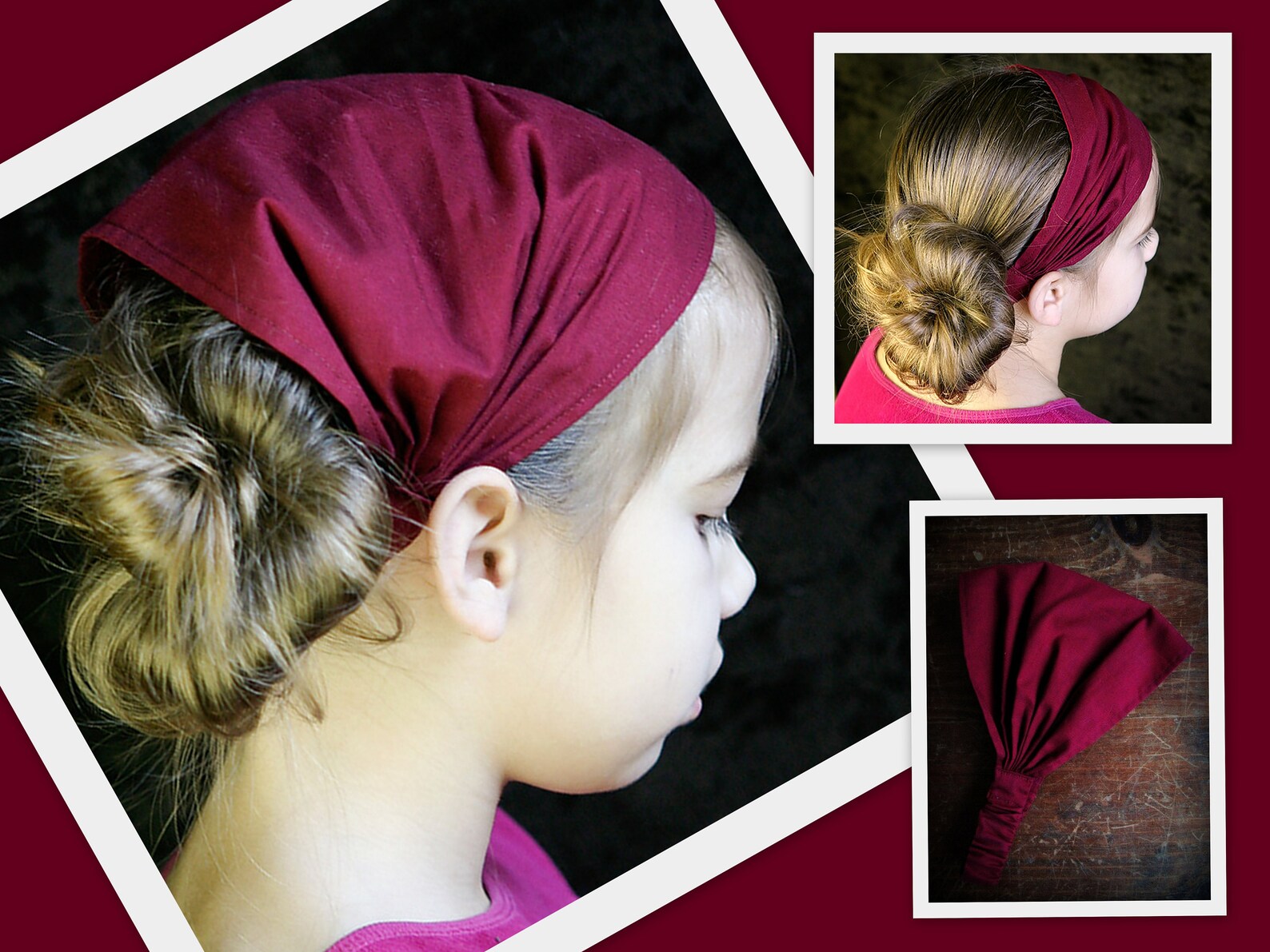 ADULT CHILDRENS Bandana Headband Pattern Fabric Headband Tutorial DIY Sewing Pattern Head Wrap