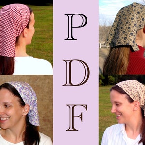 ADULT Modest Prayer Veil Pattern Long Veil Head covering Head scarf Tutorial Headcovering Sewing PDF Tutorial Headscarf Bandana DIY Headwrap image 1