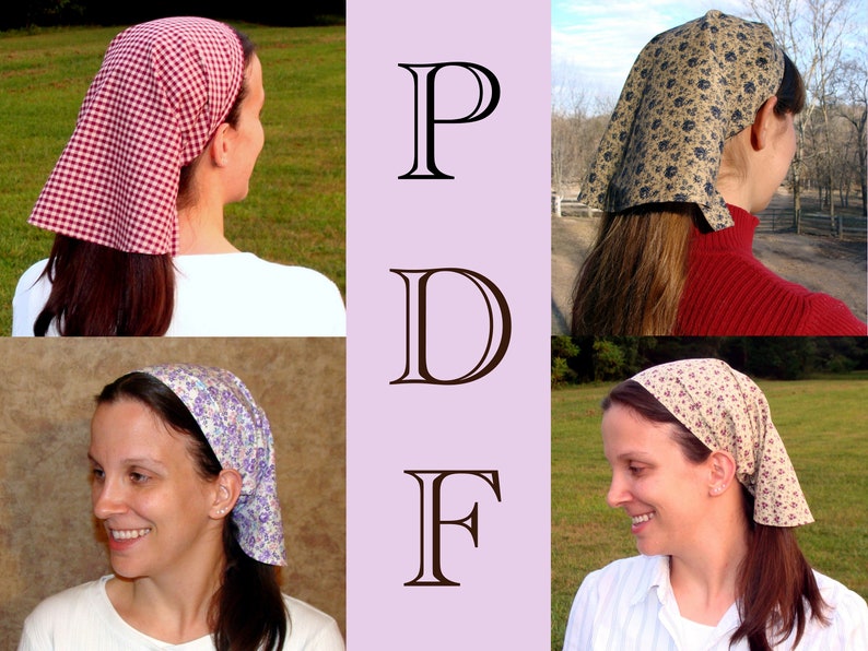 ADULT Modest Prayer Veil Pattern Long Veil Head covering Head scarf Tutorial Headcovering Sewing PDF Tutorial Headscarf Bandana DIY Headwrap image 1