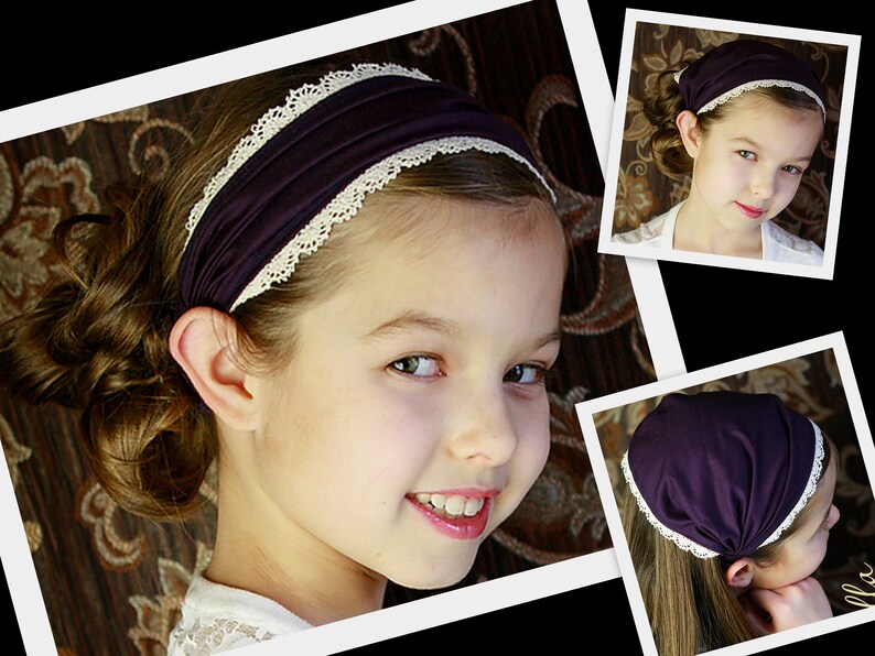 ADULT CHILDRENS Bandana Headband Pattern Fabric Headband Tutorial DIY Sewing Pattern Head Wrap Headcovering Hair Scarf Hair Wrap Women image 9