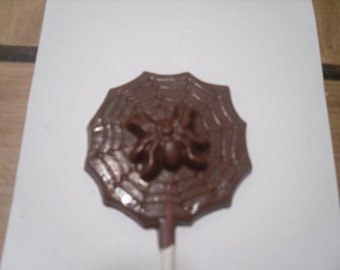 Spider and spiderweb lollipops