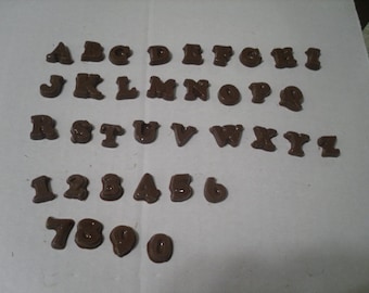 ABC and 123 chocolate candies