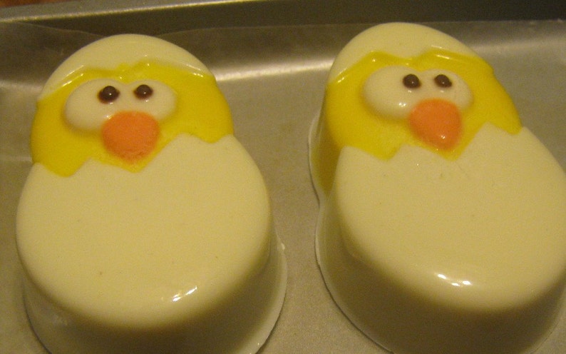 One dozen chick popping out of an egg chocolate covered sandwich cookie image 4