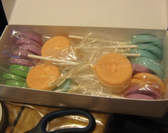 Cute as a Button Lollipops - One dozen