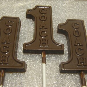 Number One Coach lollipop suckers party favors sports image 1