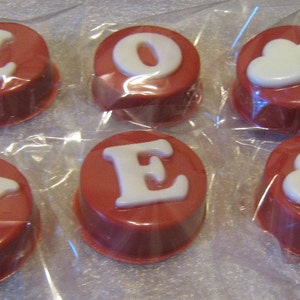 Chocolate covered sandwich cookies valentine wedding love design with hearts image 1