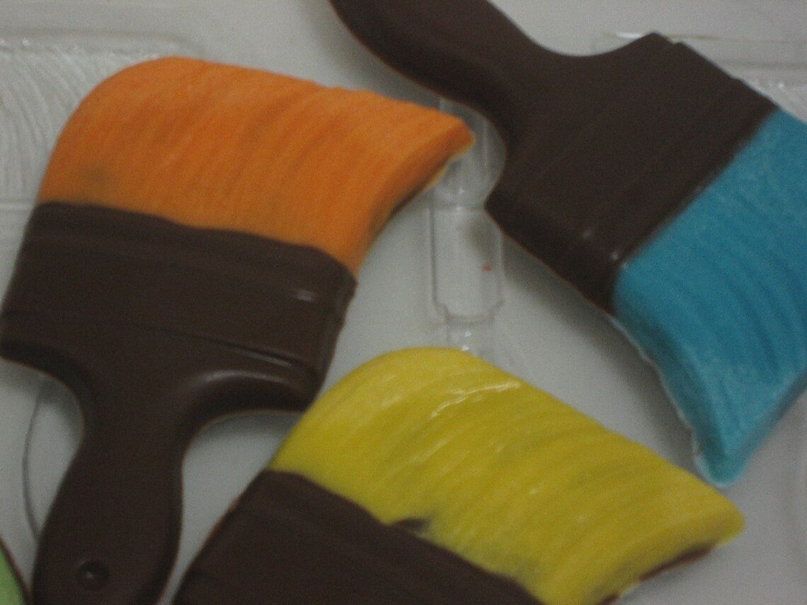 One Dozen Paintbrush Lollipops Etsy