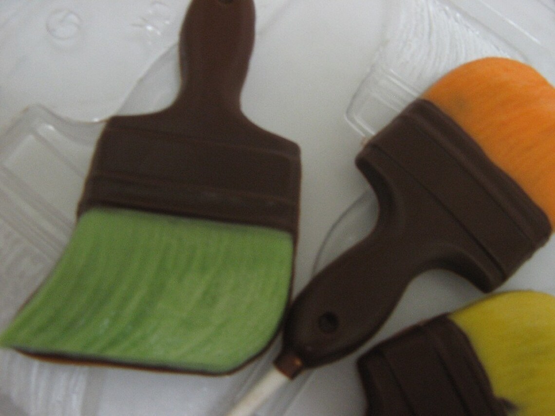 One Dozen Paintbrush Lollipops Etsy