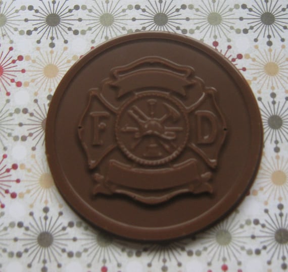 One dozen fire department medallion party favors