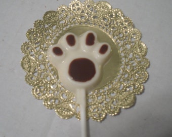 Paw Print Lollipops