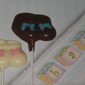 One dozen Baby bootie lollipop sucker party favor