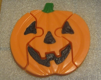 Jack o lantern pumpkin Halloween fall edible chocolate puzzle