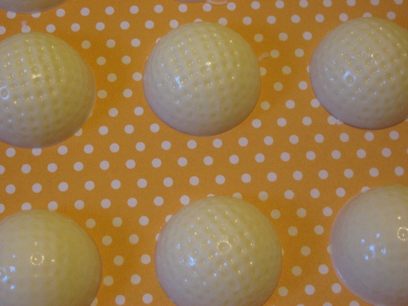 Bag of balls bag of white chocolate 3D Golf Ball party favors 6 pieces cupcake toppers image 5