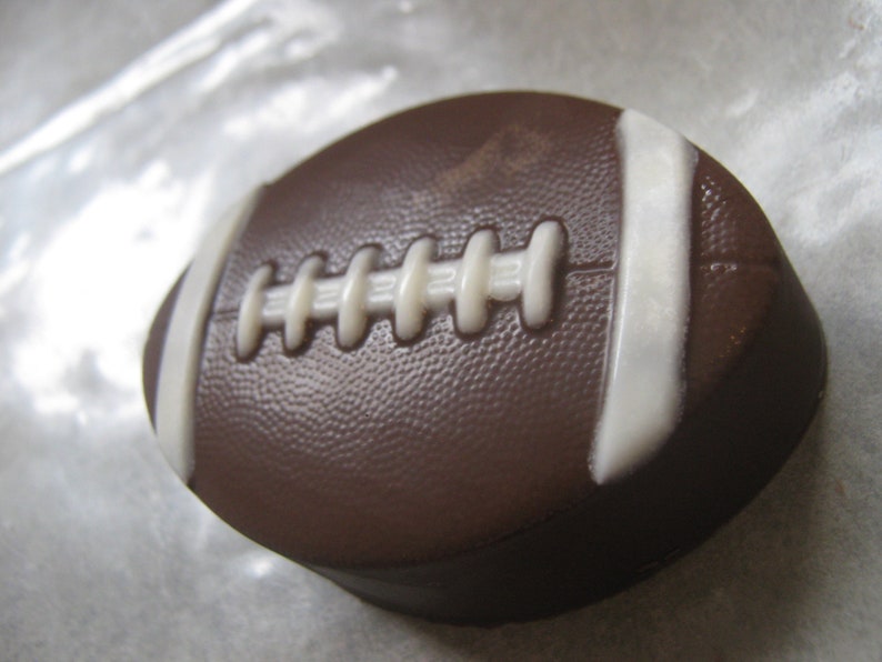 One dozen football shaped chocolate covered Oreo sandwich cookies party favors image 3