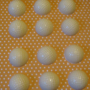 Bag of balls bag of white chocolate 3D Golf Ball party favors 6 pieces cupcake toppers image 4