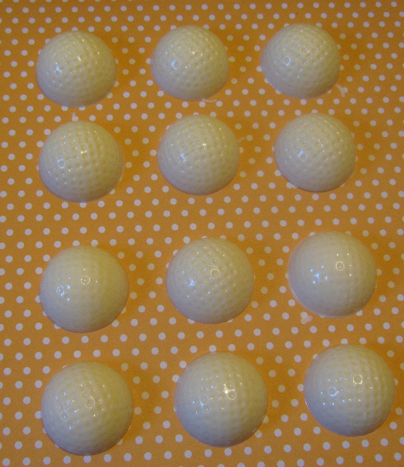 Bag of balls bag of white chocolate 3D Golf Ball party favors 6 pieces cupcake toppers image 4