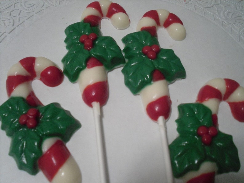 A Dozen Candy Cane Lollipops image 1