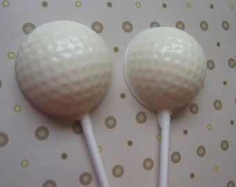 One dozen golf ball sucker lollipops party favors