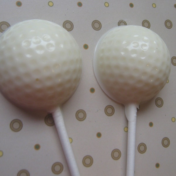 One dozen golf ball sucker lollipops party favors