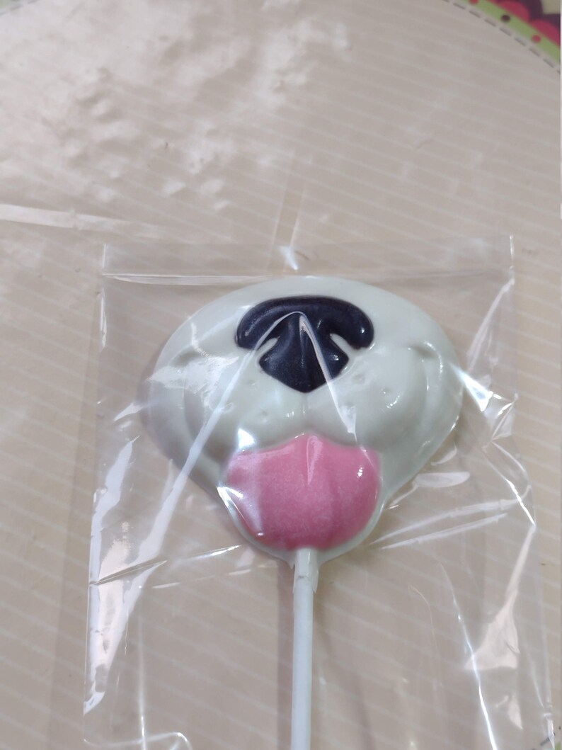 Set of 3 Dog nose novelty lollipop party favor image 4