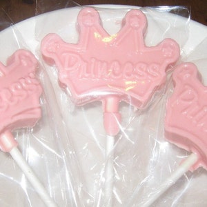 One dozen princess crown lollipops image 1