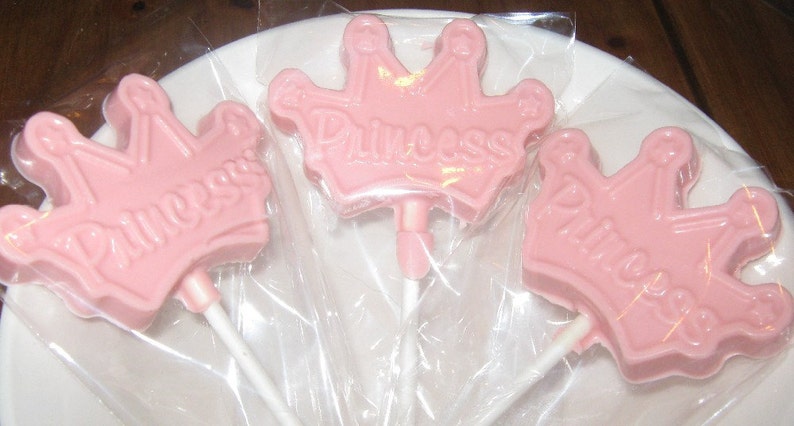 One dozen princess crown lollipops image 1