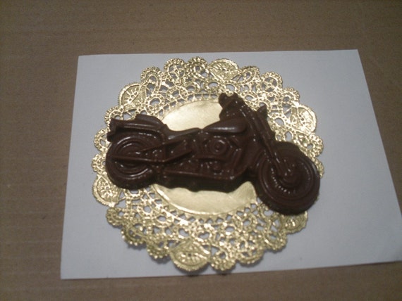 Single Chocolate Motorcycle in a Gold Gift Box