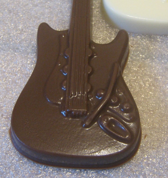 Electric guitar chocolate party favors - 3 pieces