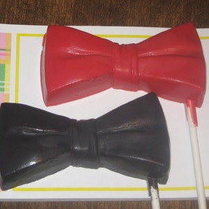 One dozen large bow tie lollipop suckers black tie party favors image 4