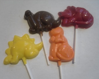 Chocolate Dinosaur Lollipops