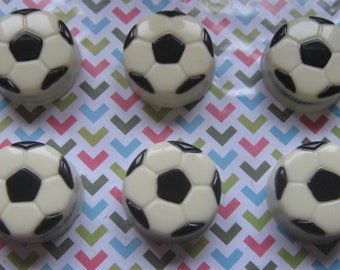 One dozen soccer ball chocolate covered oreo sandwich cookie party favors