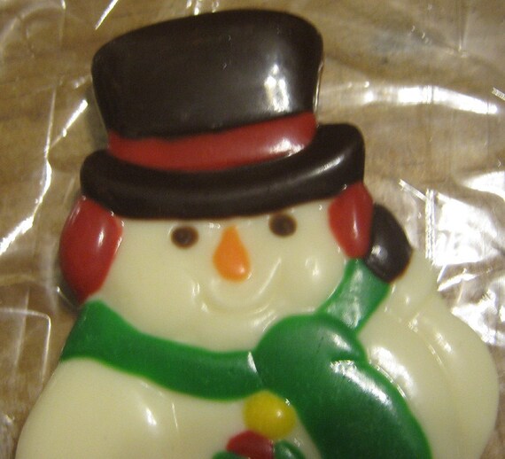 Adorable Solid chocolate snowman