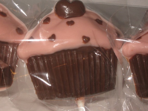 A dozen Large Cupcake Lollipops